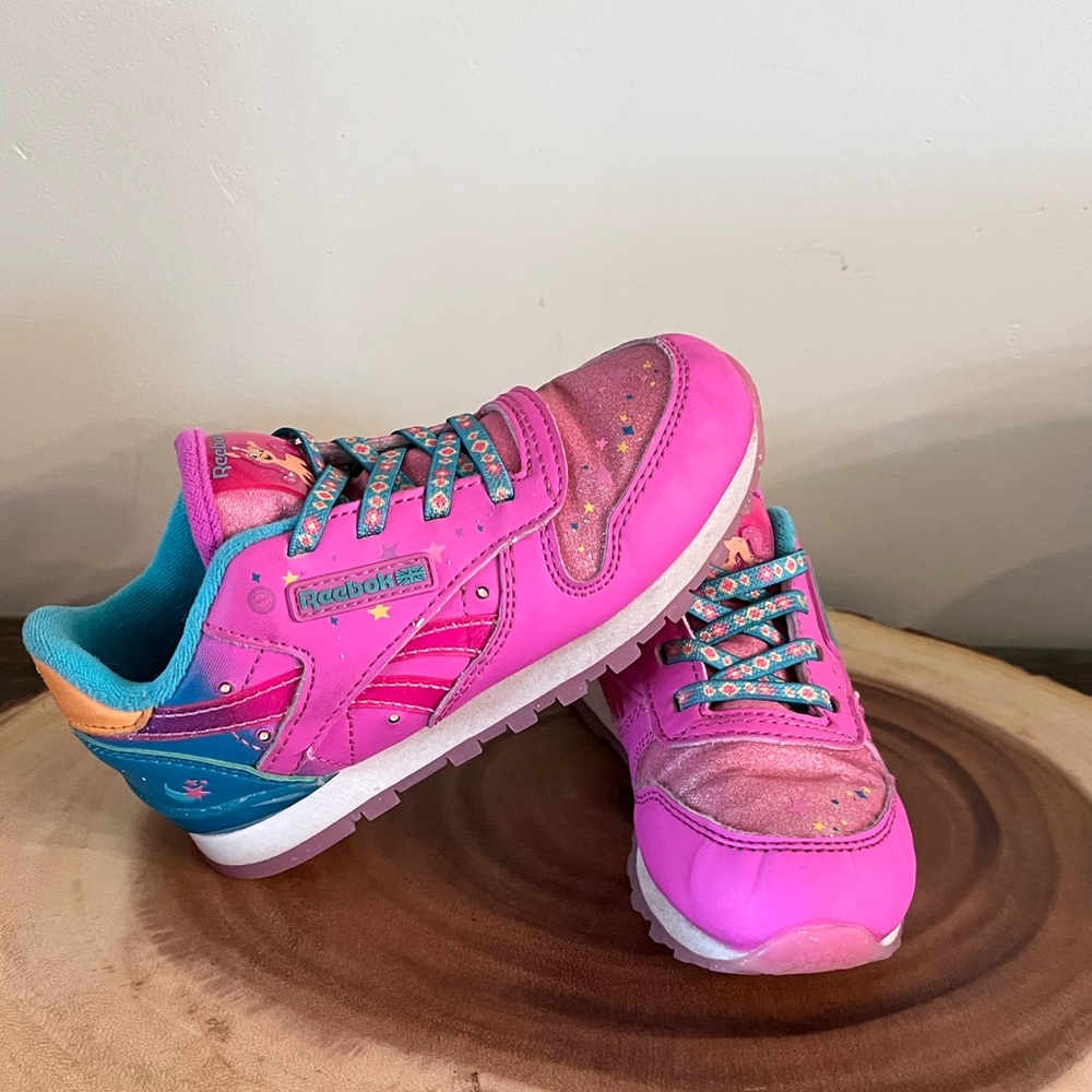 Reebok Sunny My Little Pony Pink Blue light up Sneakers Size 10 Toddler